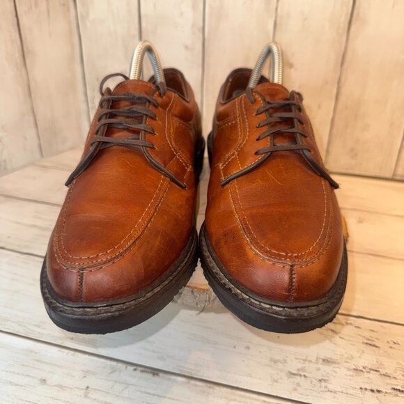 Allen Edmonds Wilbert Shoes Men Sz 8D Brown Split Toe Oxford Leather Made in USA - Picture 3 of 9